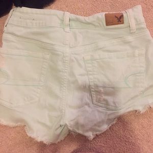 Turquoise American Eagle Hi-rise shorts